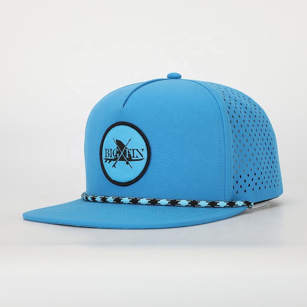 5-panel perforated rope snapback