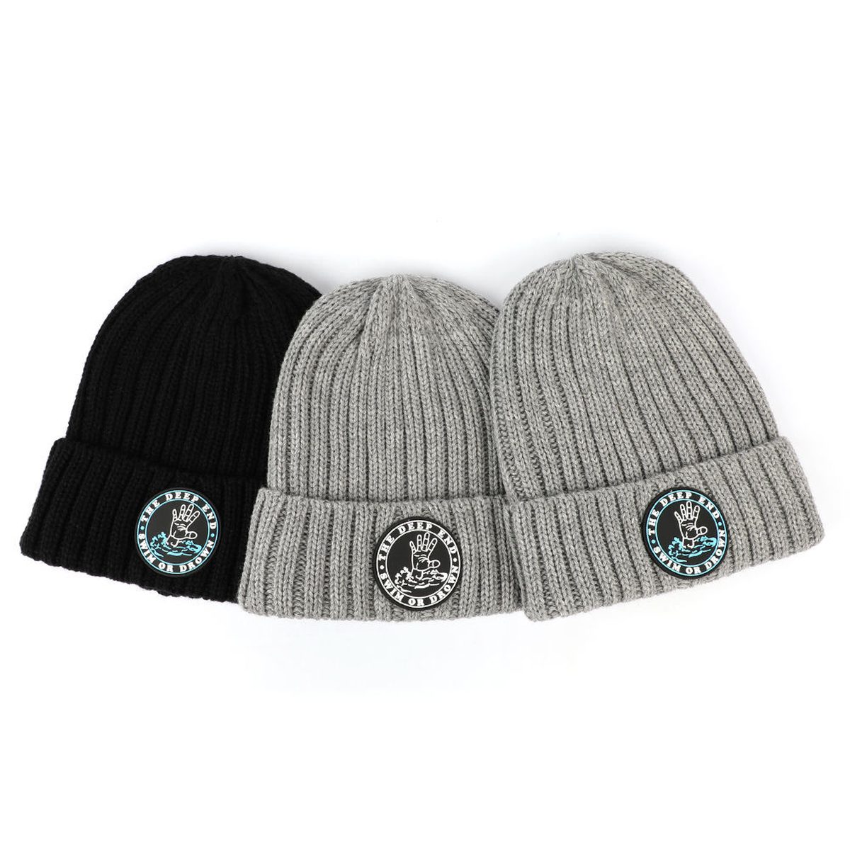 Ribbed acrylic beanie