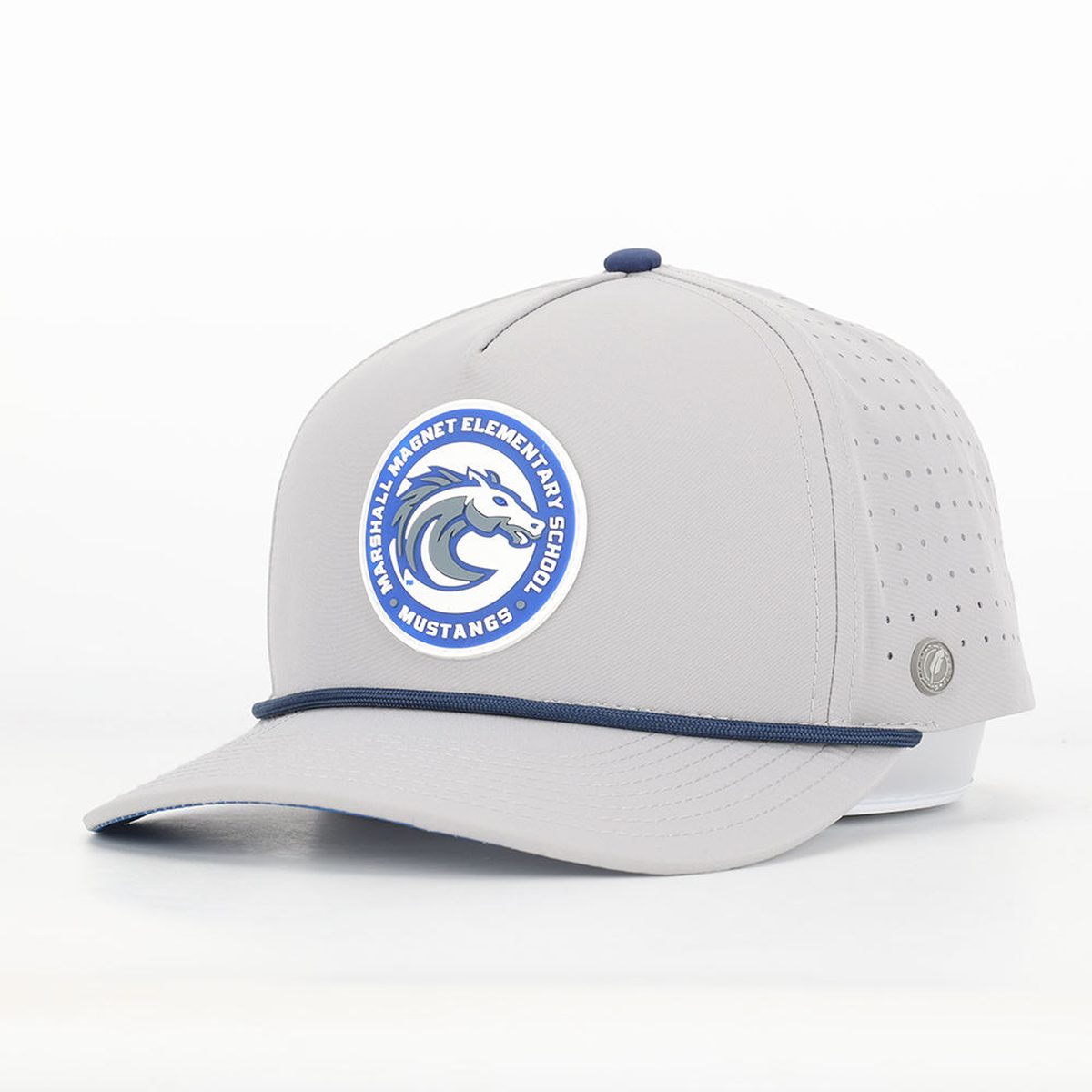 Underbrim-printed rope golf cap
